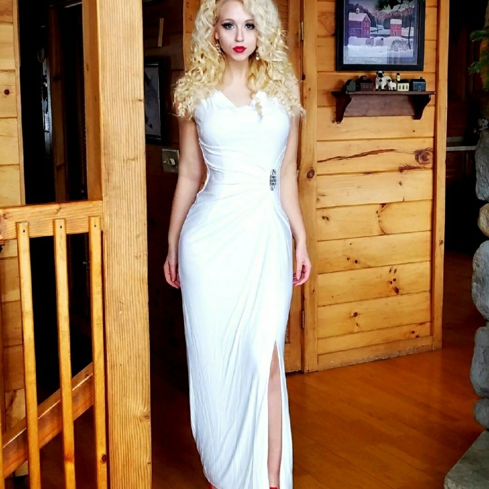Long White Evening Gown